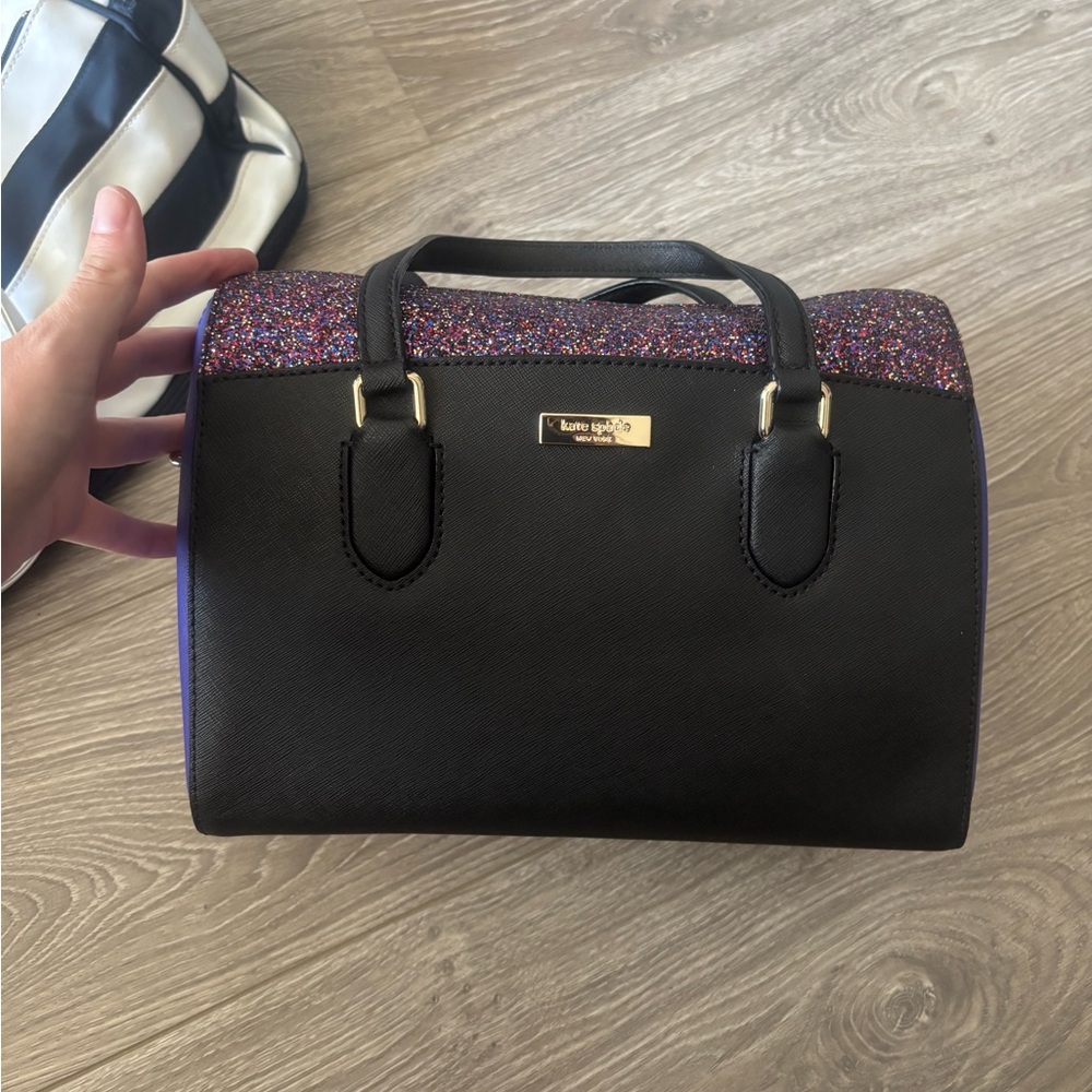 Kate Spade Black and Purple Crossbody Bag